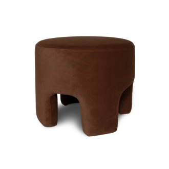 Ginger Ottoman - Velvet Chestnut