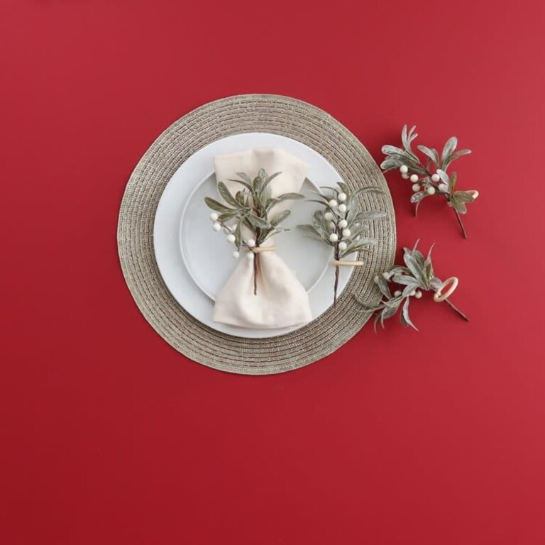 Set of 4 Mistletoe Napkin Rings