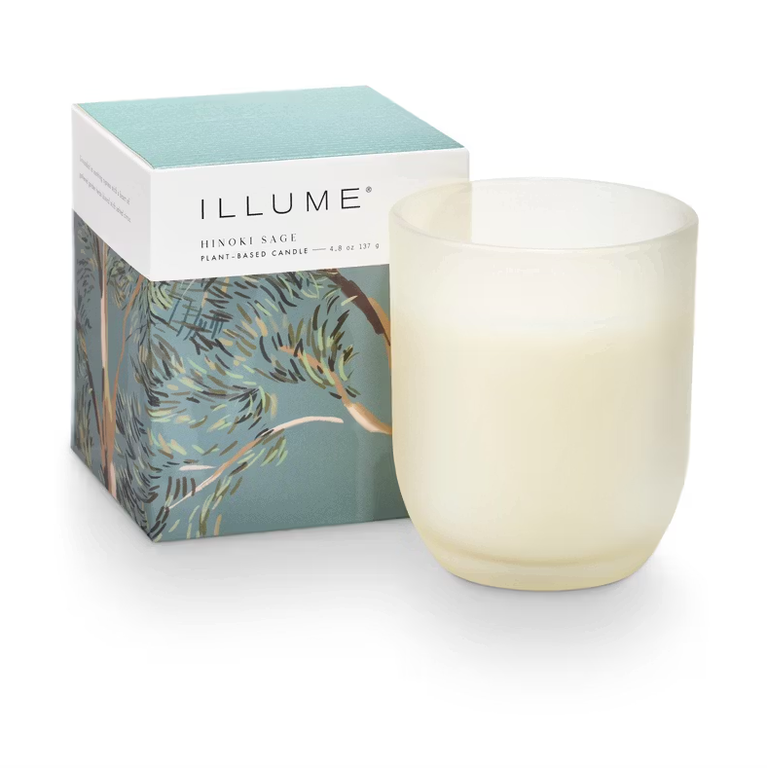 Hinoki Sage  Glass Candle