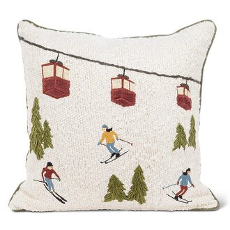 Bouclé pillow - Ski Scene