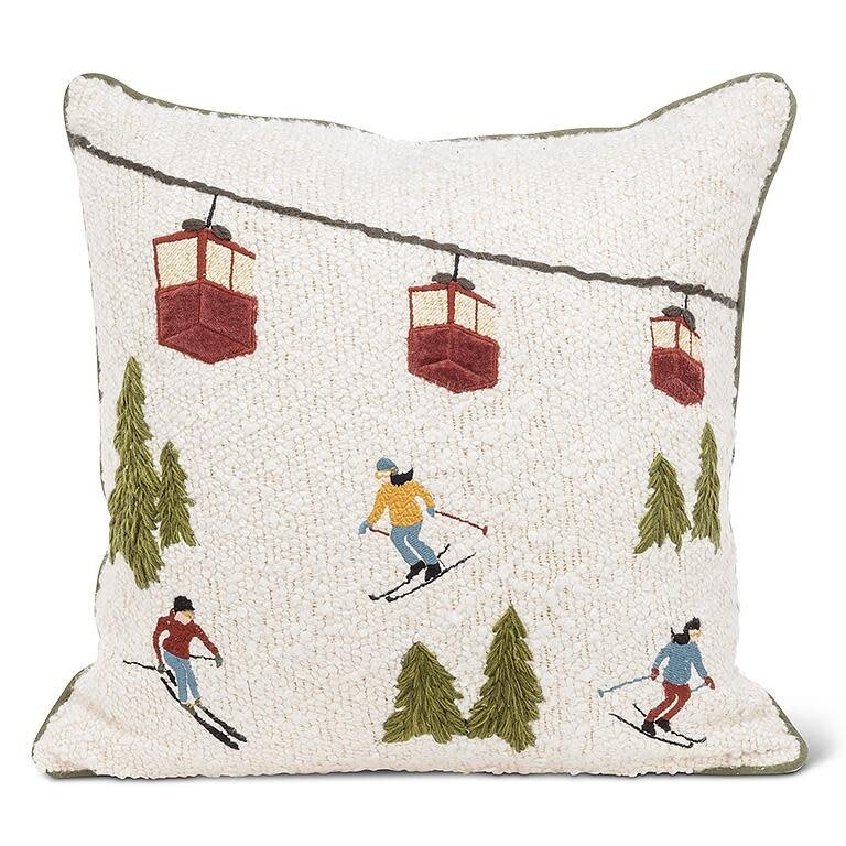 Bouclé pillow - Ski Scene