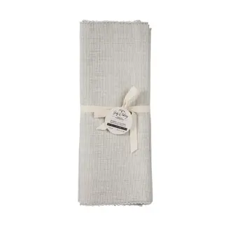 Set of 4 ribbed cotton placemats - Natural