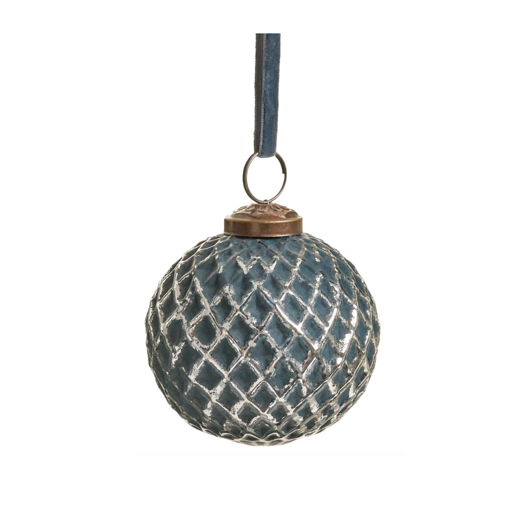 Velvet Gray Coast Ball Ornament