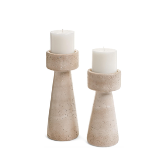 Travertine Candle Holder