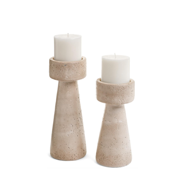 Travertine Candle Holder