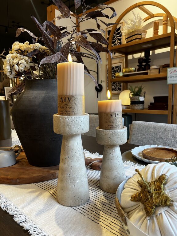 Travertine Candle Holder