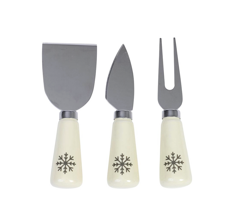Santa Barbara Design Studio Snowflake Cheese Knife Set