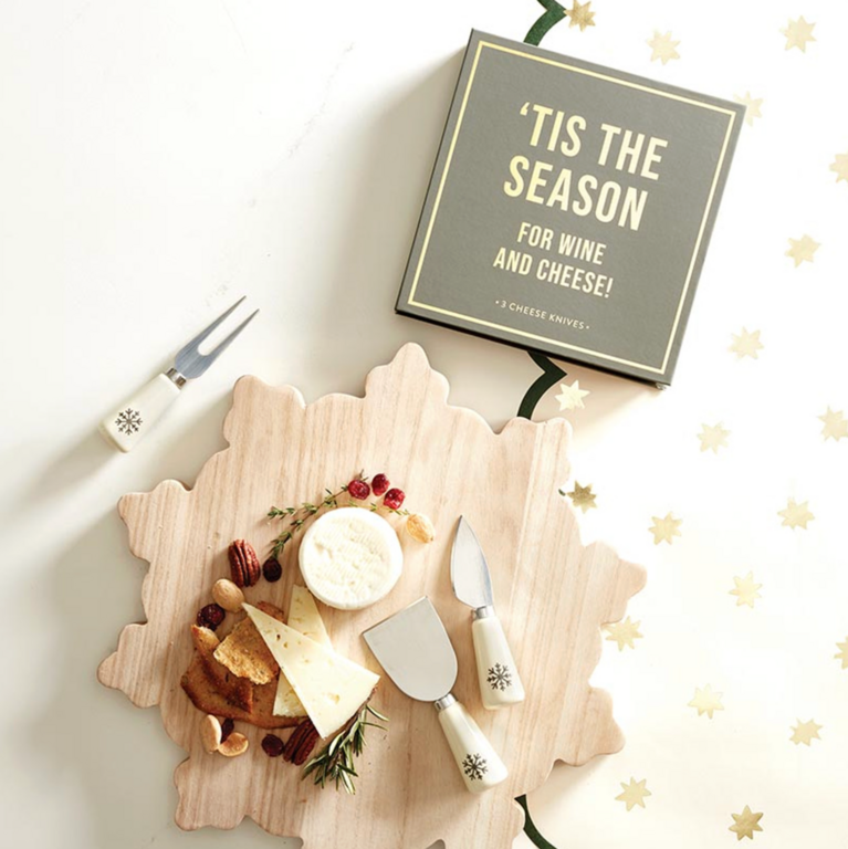 Santa Barbara Design Studio Snowflake Cheese Knife Set