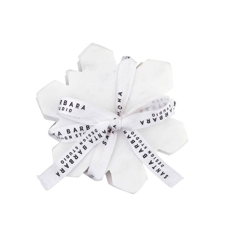 Santa Barbara Design Studio Snowflake Marble Coasters