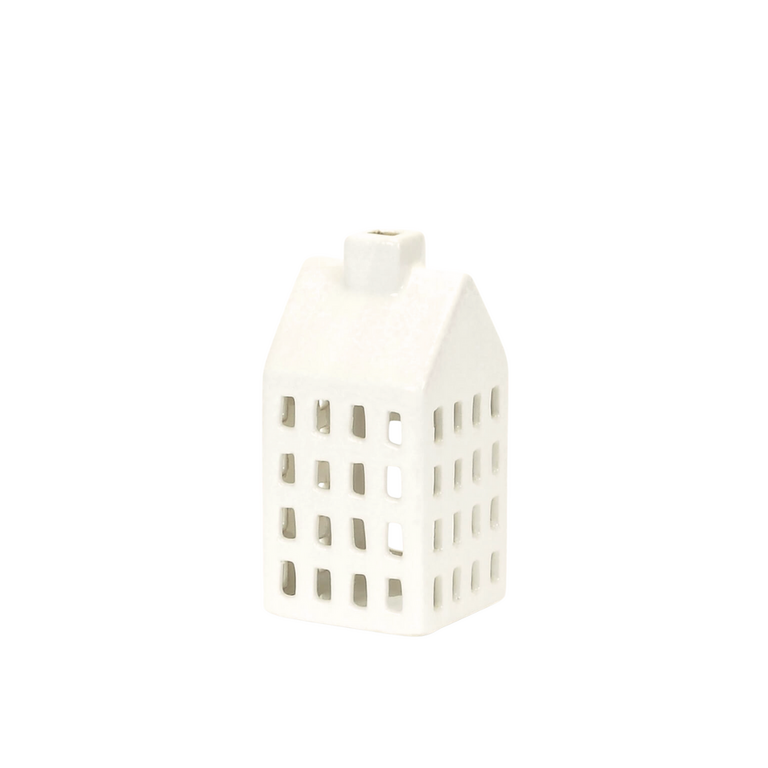 Ceramic candle holder house