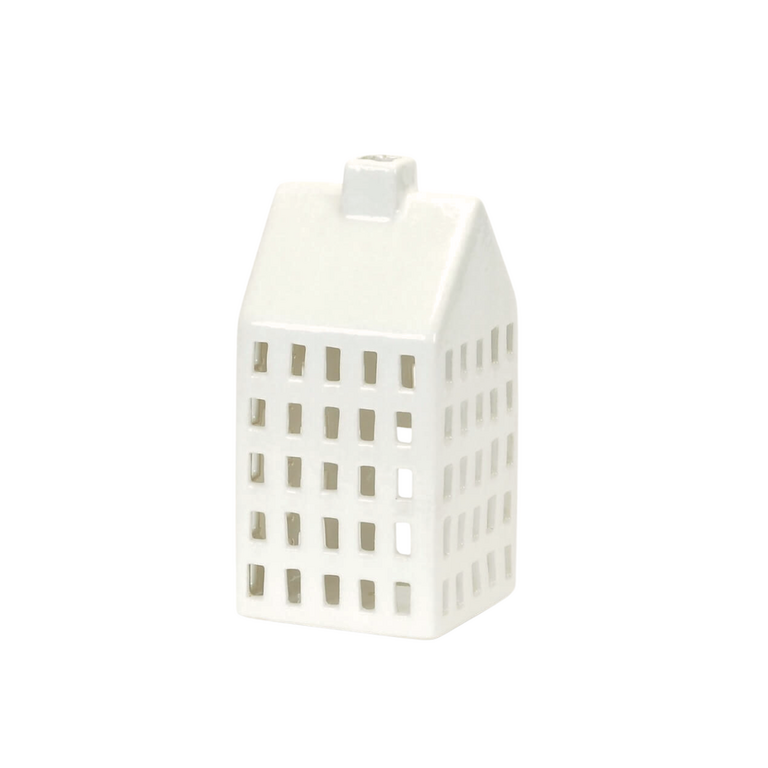 Ceramic candle holder house