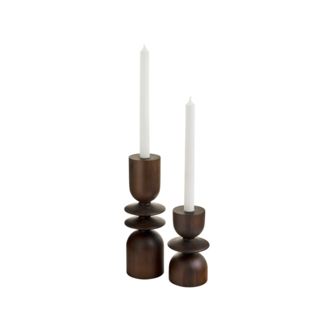 Acacia Wood Candle Holder