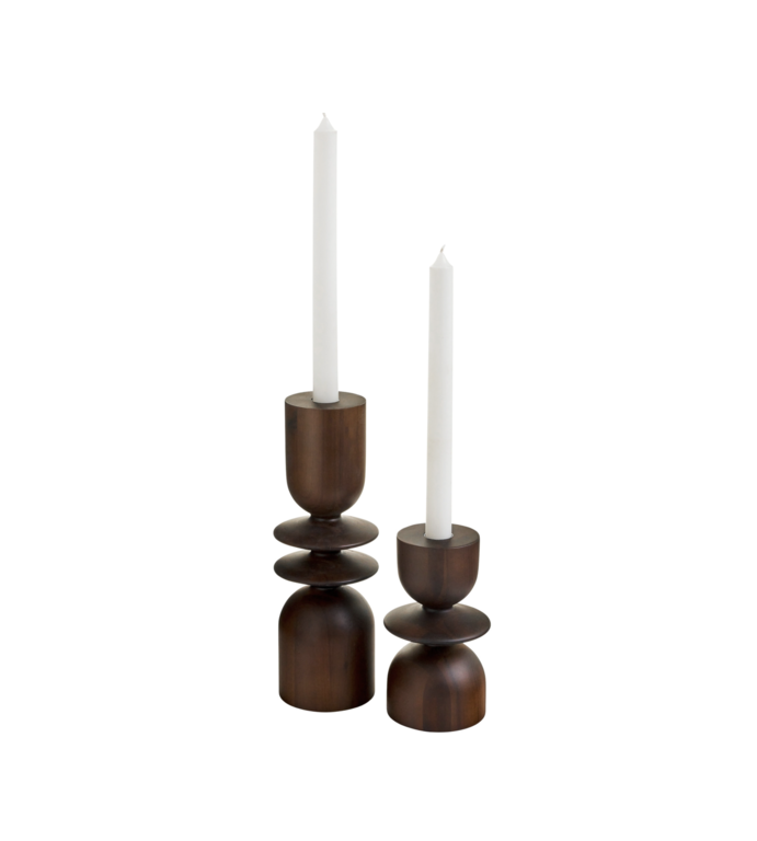 Acacia Wood Candle Holder