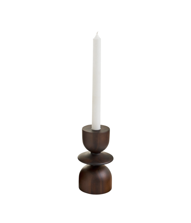 Acacia Wood Candle Holder