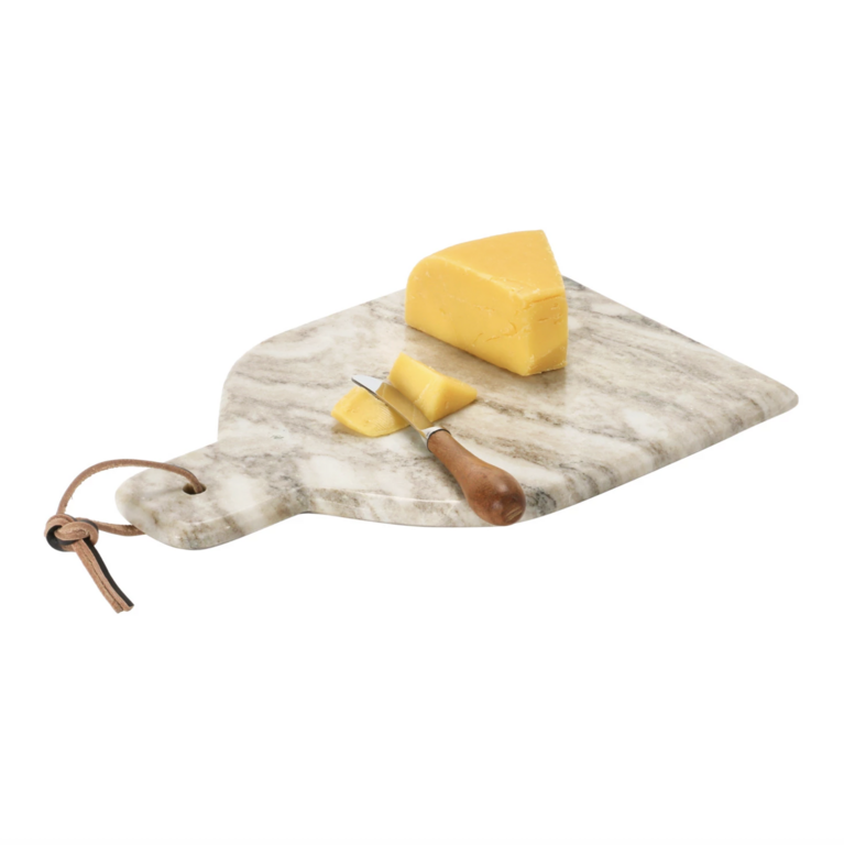Marble Cheese Board - With Knife
