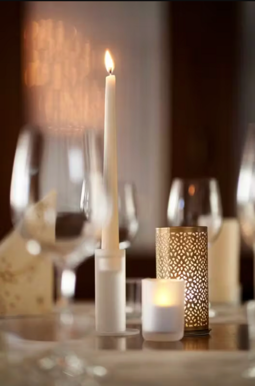 Set of 2 Danish Candles 10" - Off-White