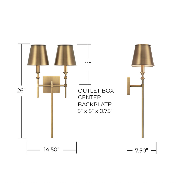 Capital Lighting Whitney Double Sconce