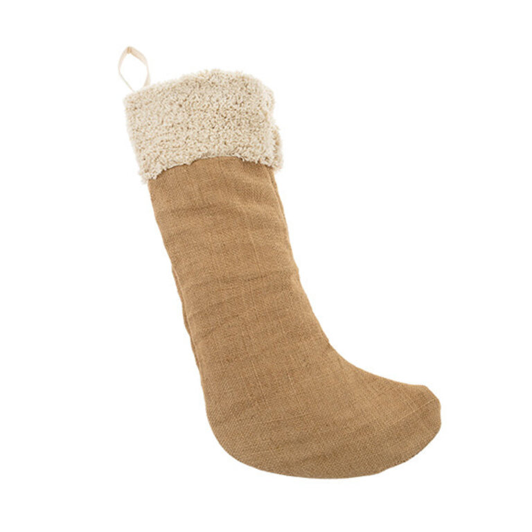 "Jute and Shag" Christmas Stocking