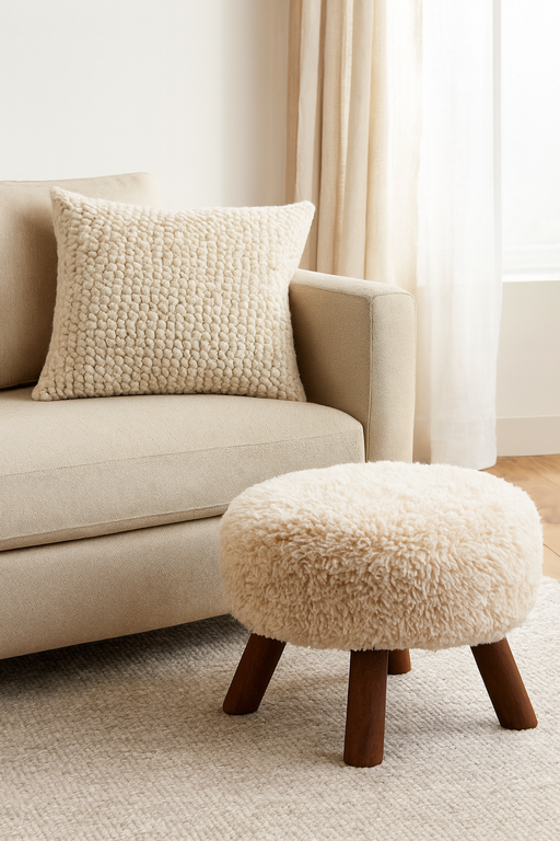 Tabouret - Polyester/Bois