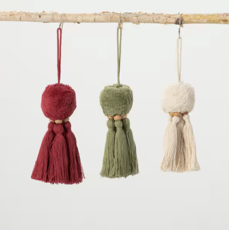 Pompom tassel ornament
