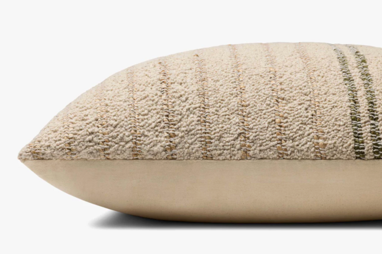 Amber Lewis X Loloi Coussin Amber Lewis Atley - Naturel / Olive