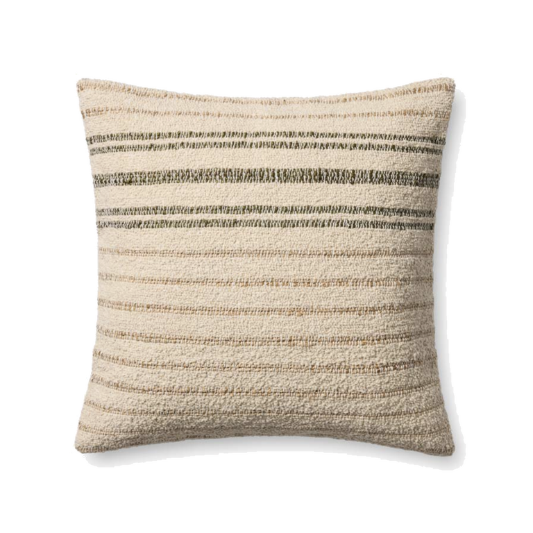 Amber Lewis X Loloi Coussin Amber Lewis Atley - Naturel / Olive