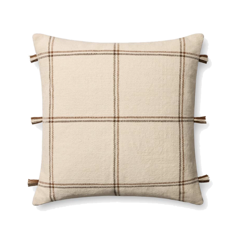 Amber Lewis X Loloi Amber Lewis Lainey Cushion - Natural / Brown