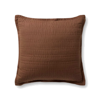 Loloi Rugs Linen/Cotton Pillow - Brown