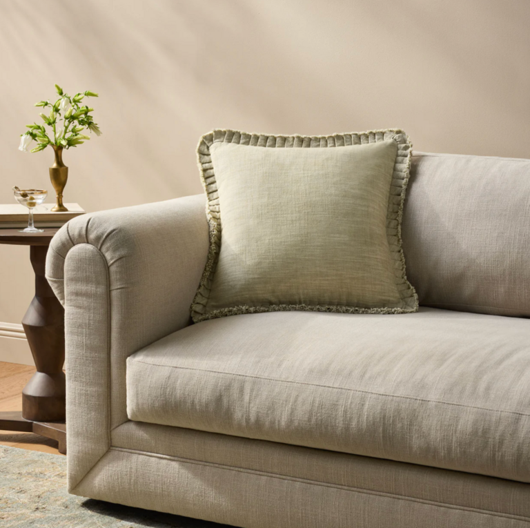 Loloi Rugs Cotton/Ray Pillow - Green