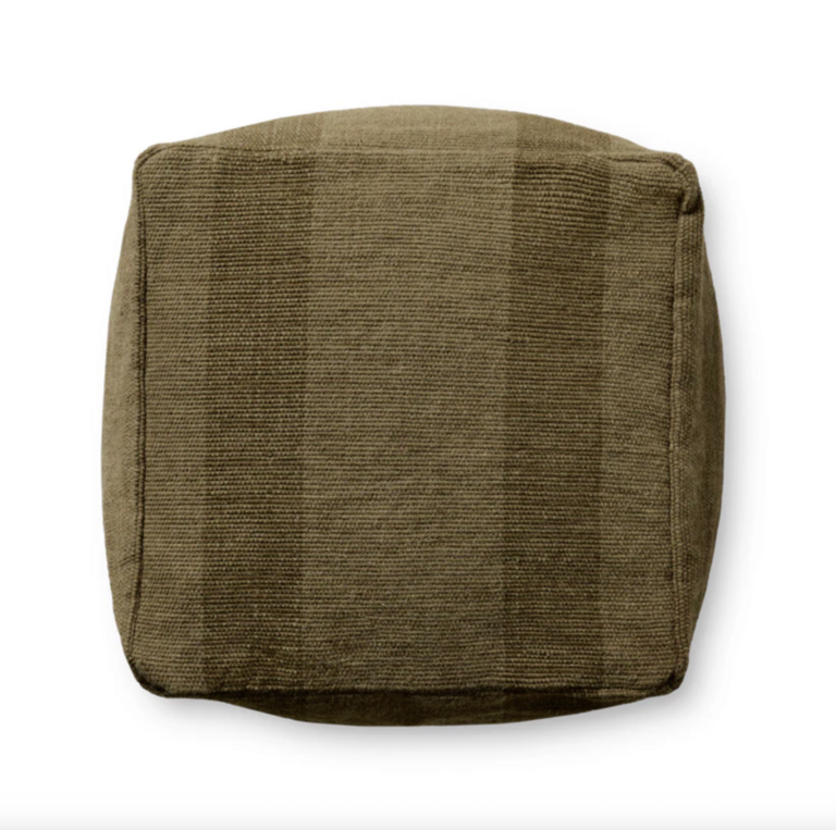 Leanne Ford x Loloi Leanne Ford Rosemoor Pouf - Brown