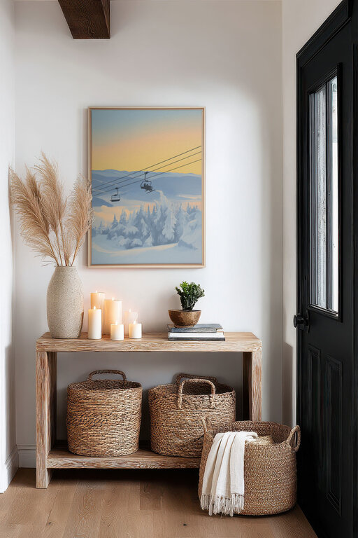 NATUR intérieurs x Oleka  Toile "Vers les premières traces" de Michel Allaire