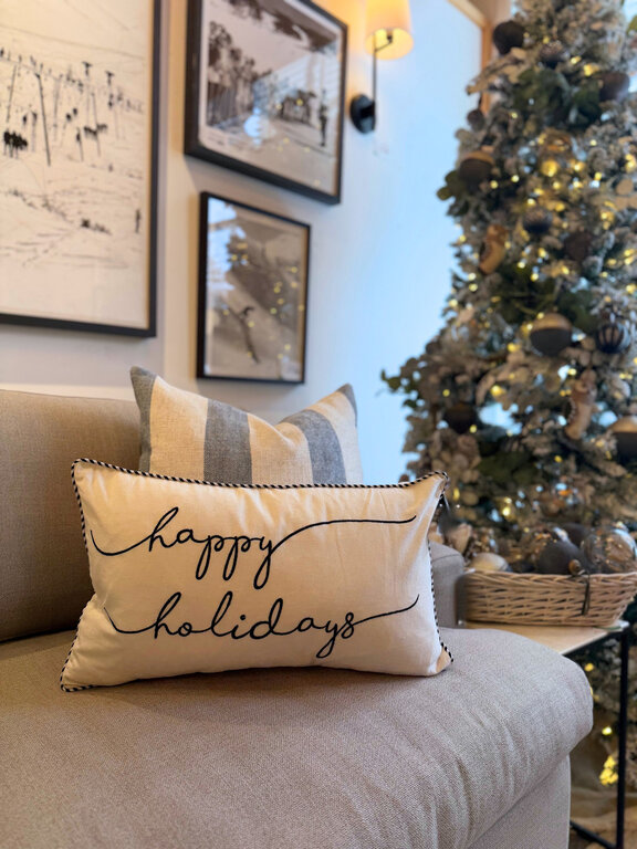 Happy Holidays Pillow