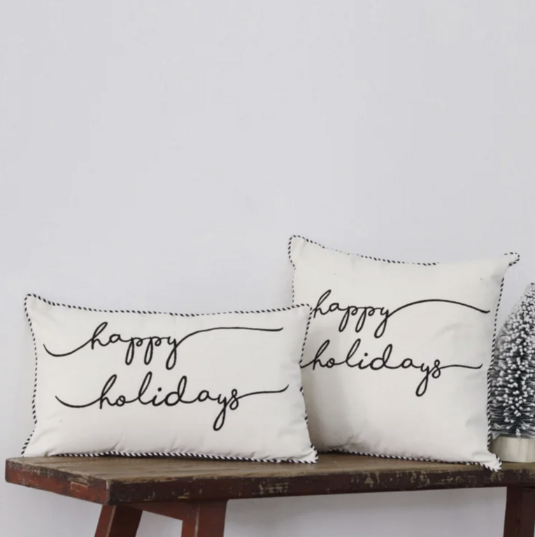 Happy Holidays Pillow