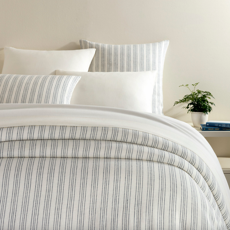 Luxury Striped Linen Bedding