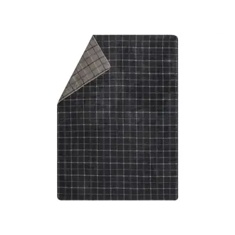 Checkered Savona throw - Charcoal