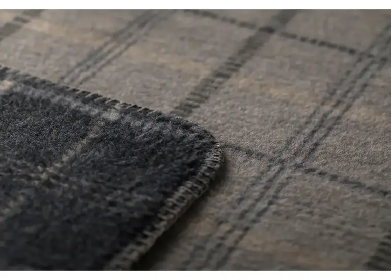 Checkered Savona throw - Charcoal