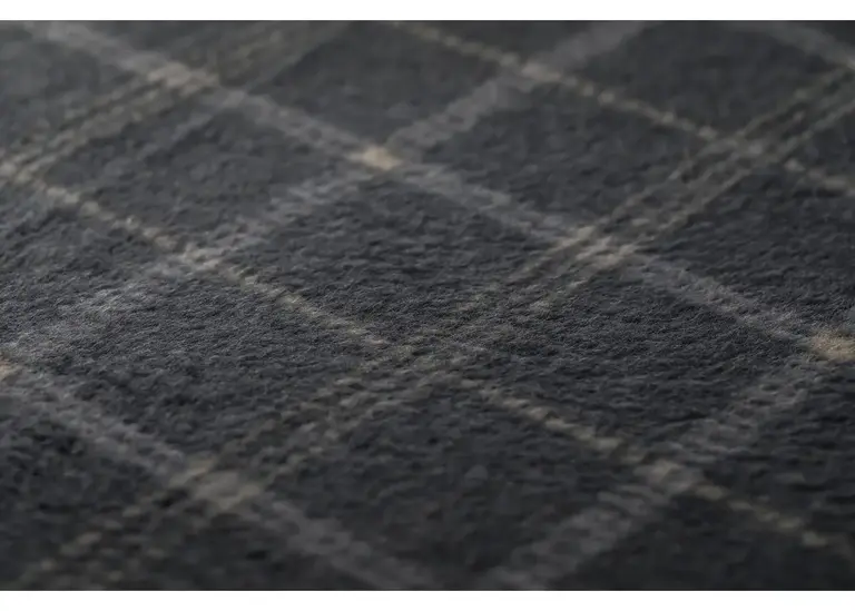 Checkered Savona throw - Charcoal