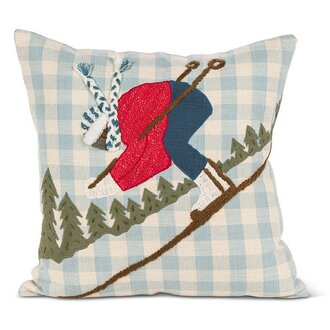 Downhill Skier Pillow