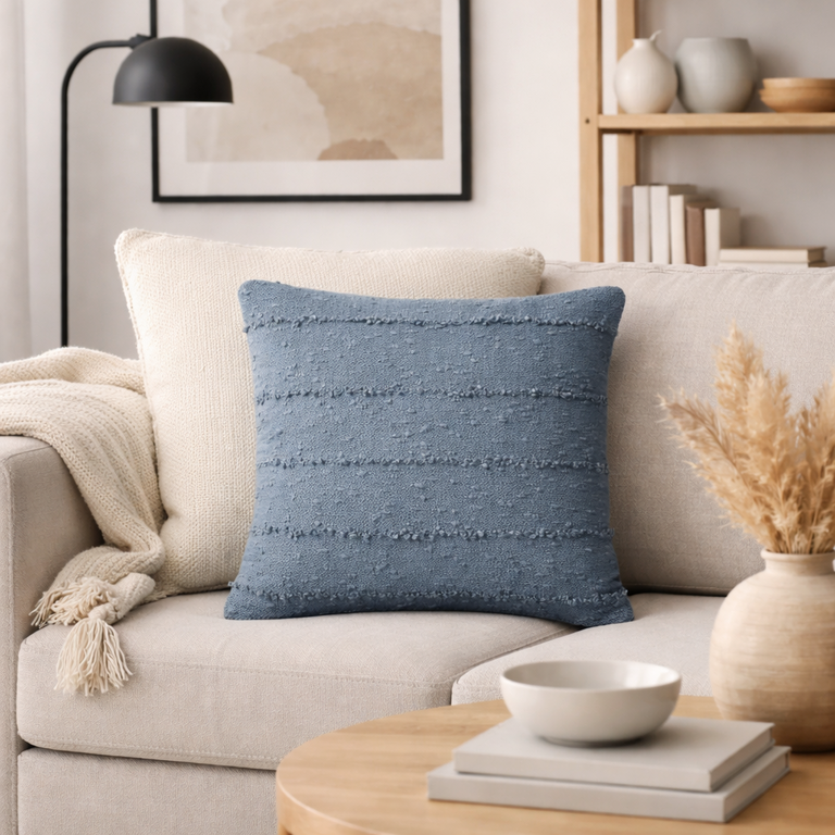 Loloi Rugs Coussin Coton - Bleu