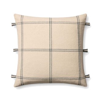 Amber Lewis X Loloi Coussin Lainey - Naturel / Bleu