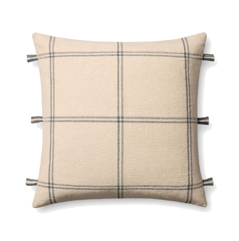 Amber Lewis X Loloi Lainey Pillow - Natural / Blue