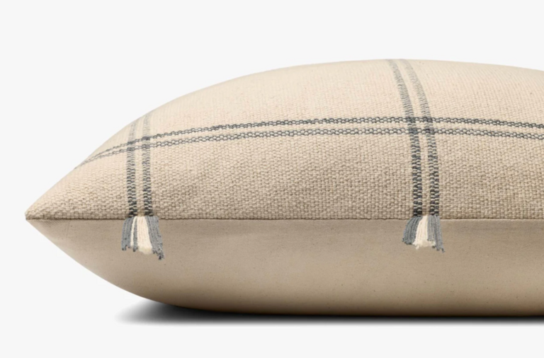Amber Lewis X Loloi Lainey Pillow - Natural / Blue