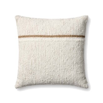 Loloi Rugs Coussin - Ivoire / Brun rustique