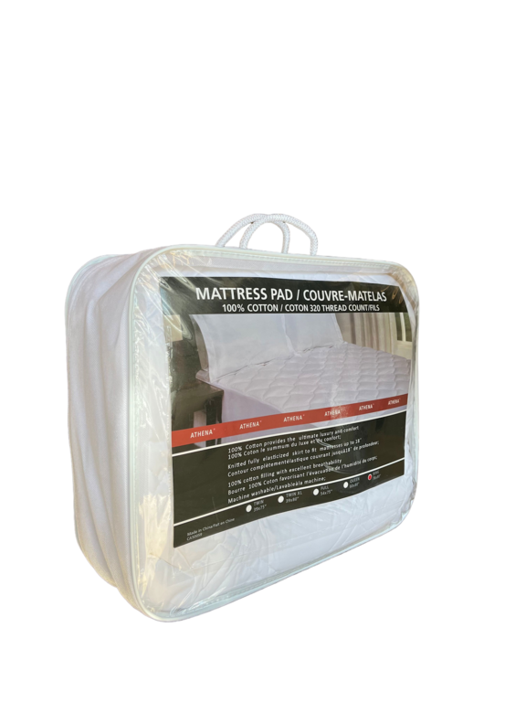 Quilted 100% coton Mattress Pad