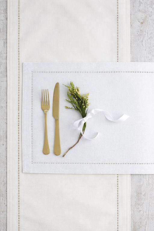 Chemin de table Crème/Doré