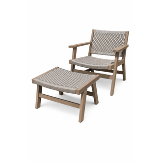 Ensemble Fauteuil et Ottoman d'extérieur