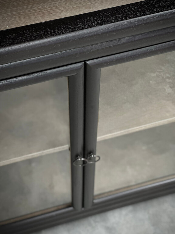 Portage Home Haut Cabinet vitré Saint-Laurent