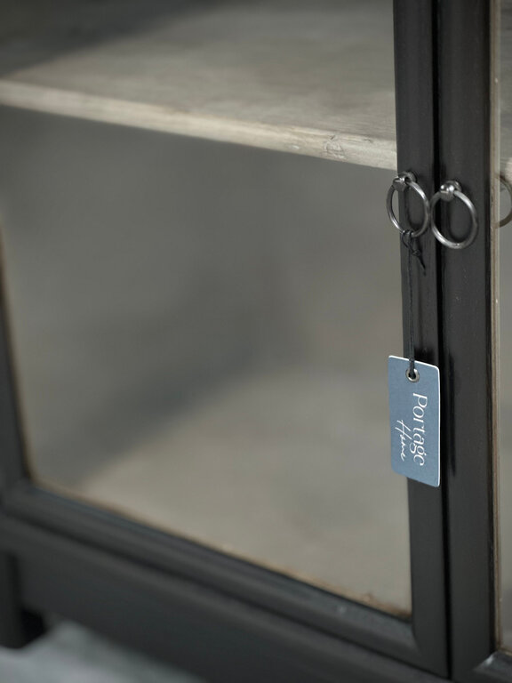 Portage Home Haut Cabinet vitré Saint-Laurent