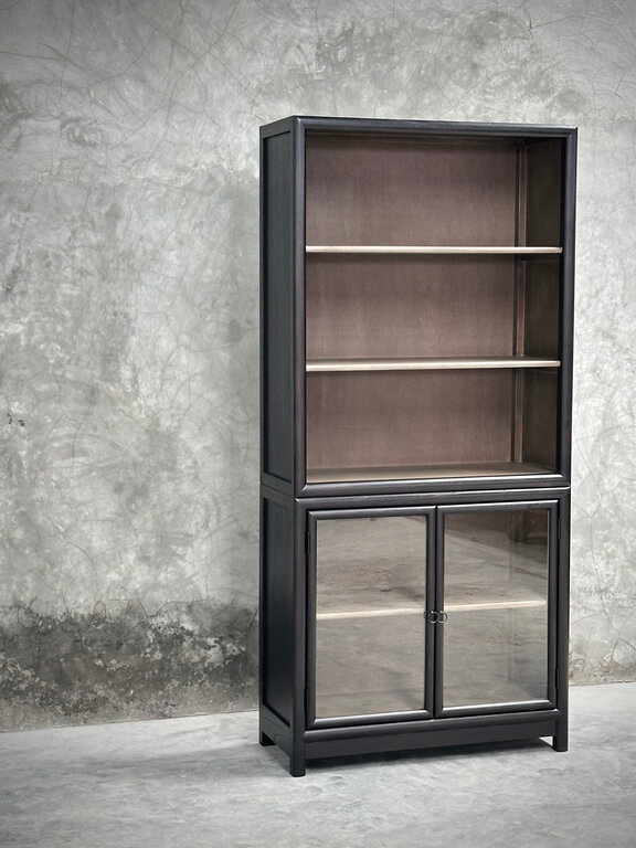 Portage Home Haut Cabinet vitré Saint-Laurent