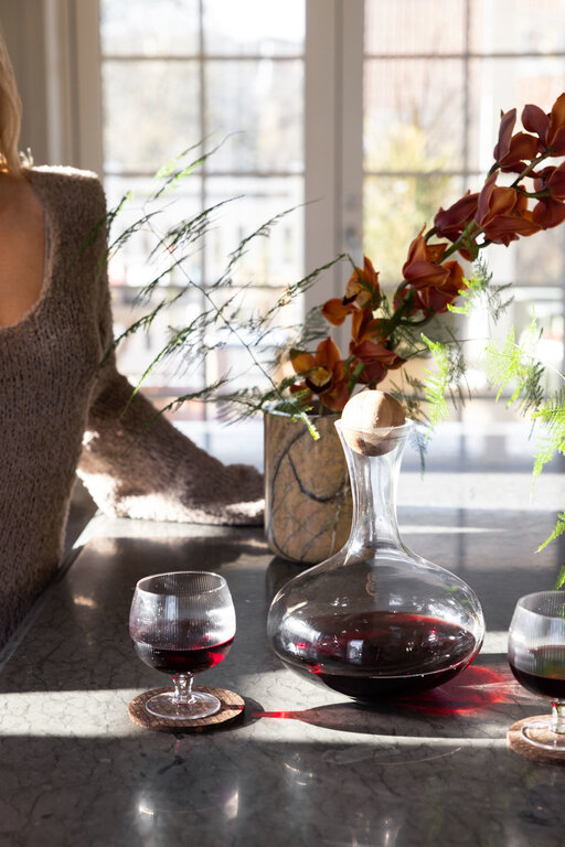 Sagaform Nature wine carafe with oak stopper